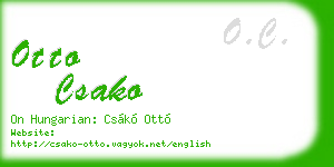 otto csako business card