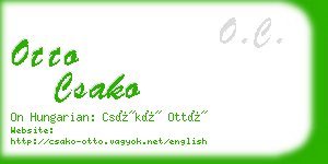 otto csako business card